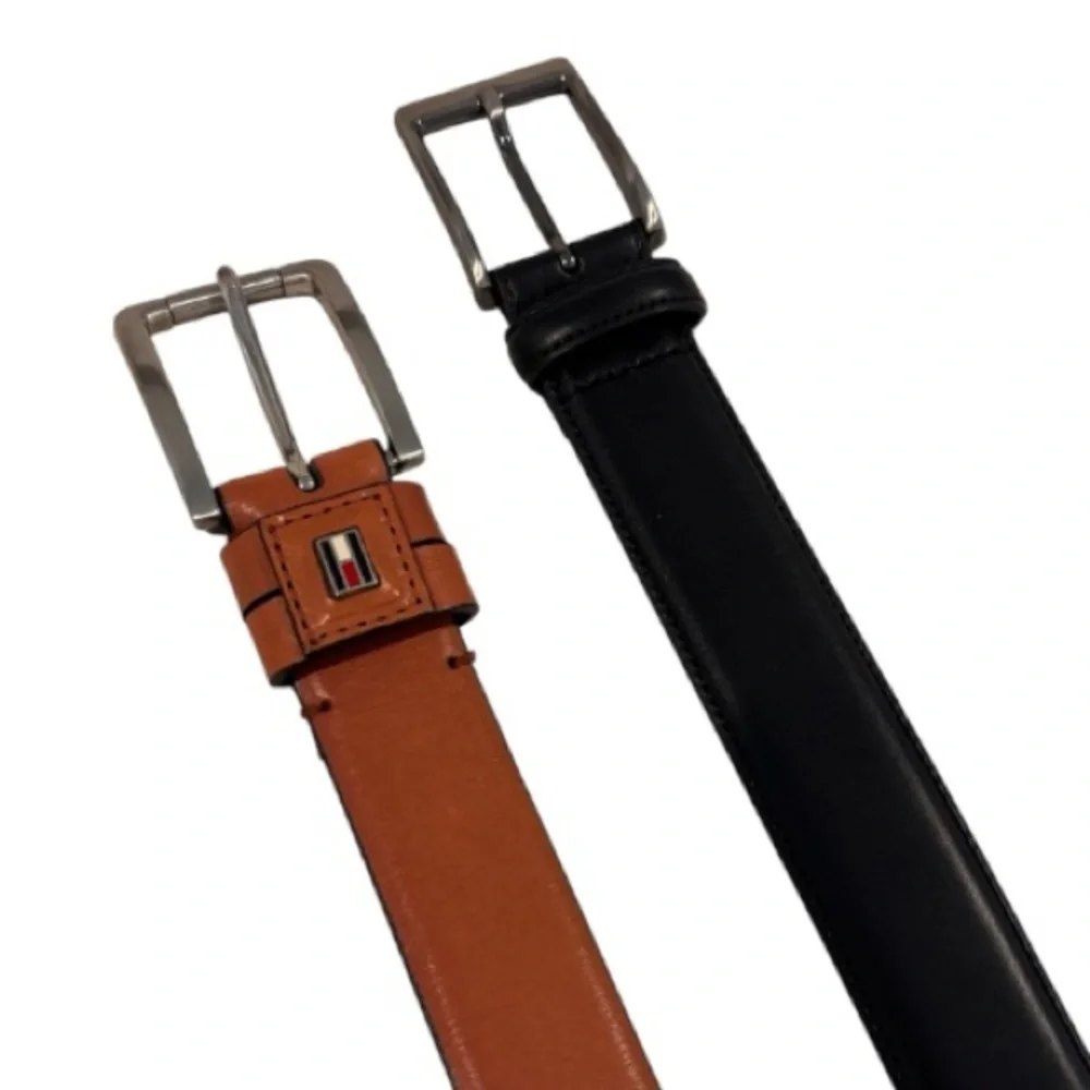Set of Men’s Leather Belts Size 34 | 1 1/8 inch Brown and Black NEW